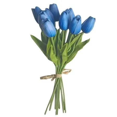 Tkrady 10Pcs Mini Tulip Artificial Flower Bonsai Wedding Decoration Home Decor, Size_One size, Beige.webp